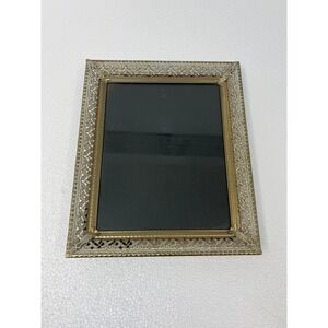 Vintage Gold Filigree Picture Frame 8x10 Ornate Floral Metal Easel Back Glass